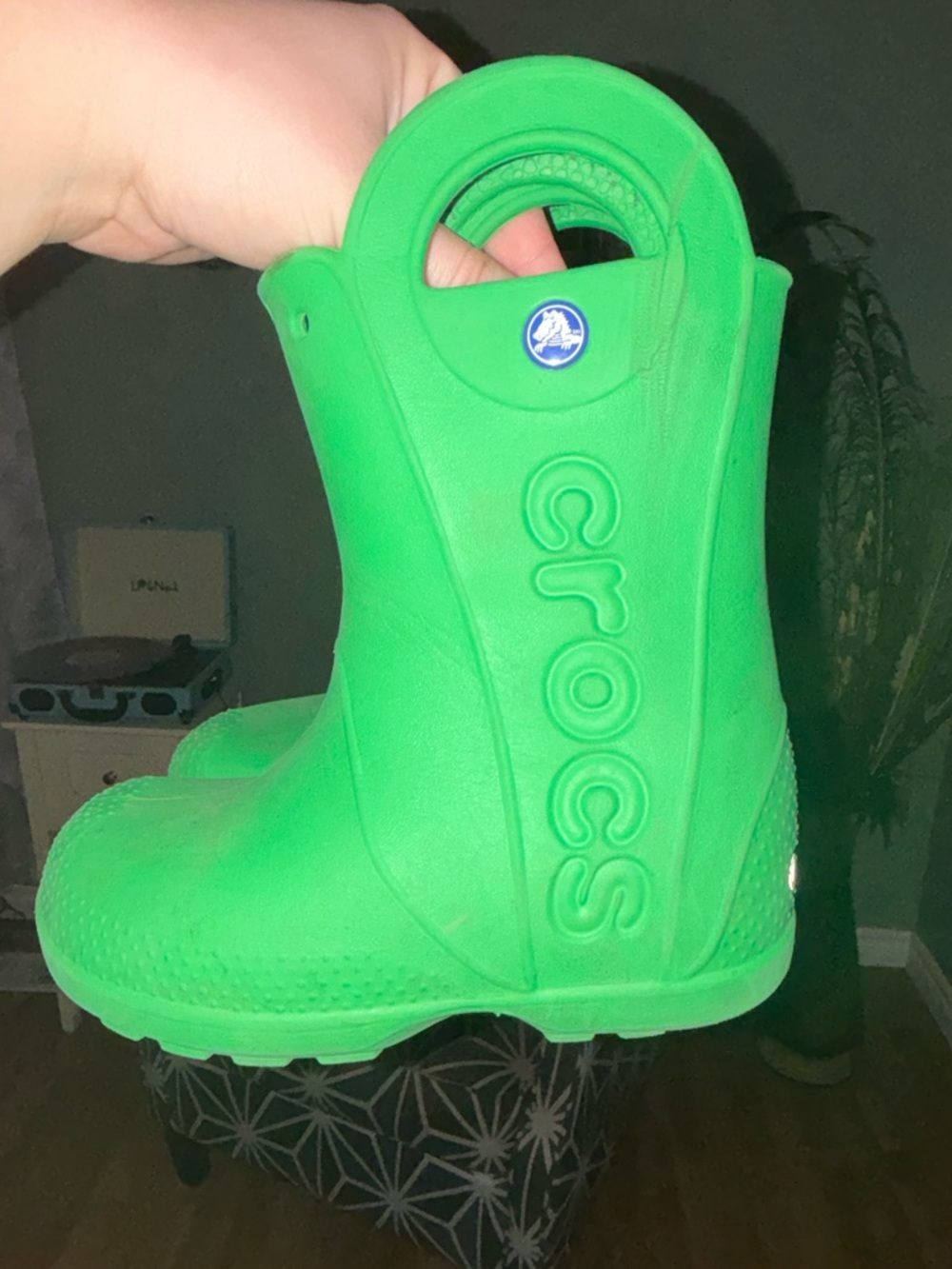 CROCS Kids Bright Green Rain & Snow Boot